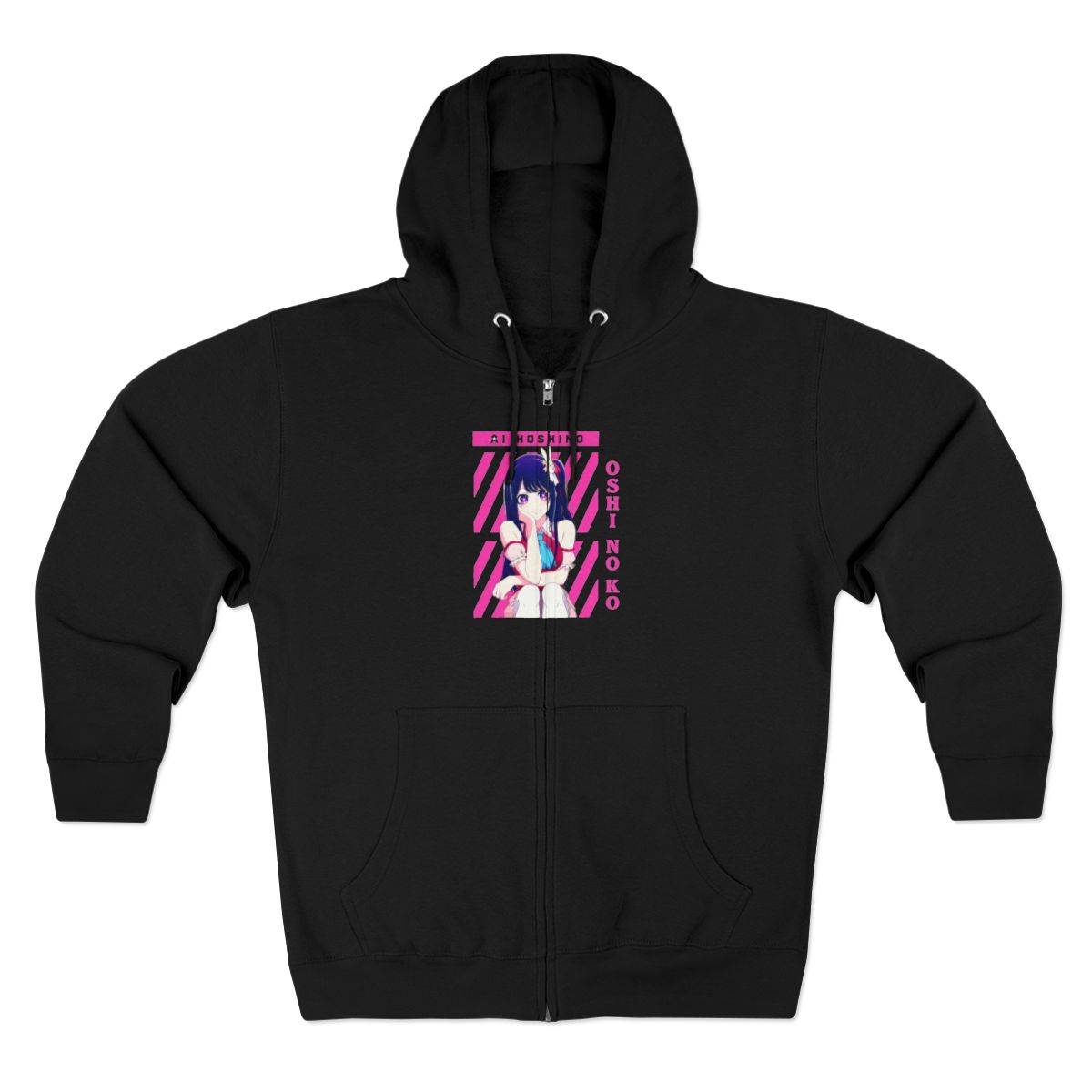 Oshi No Ko Hoodies THNCLZX Oshi No Ko Full-Zip Hoodies Anime Merch Casual Full-ZipHooded Hoodies Clothing Business Supplies - alternate angle 3, merchandise