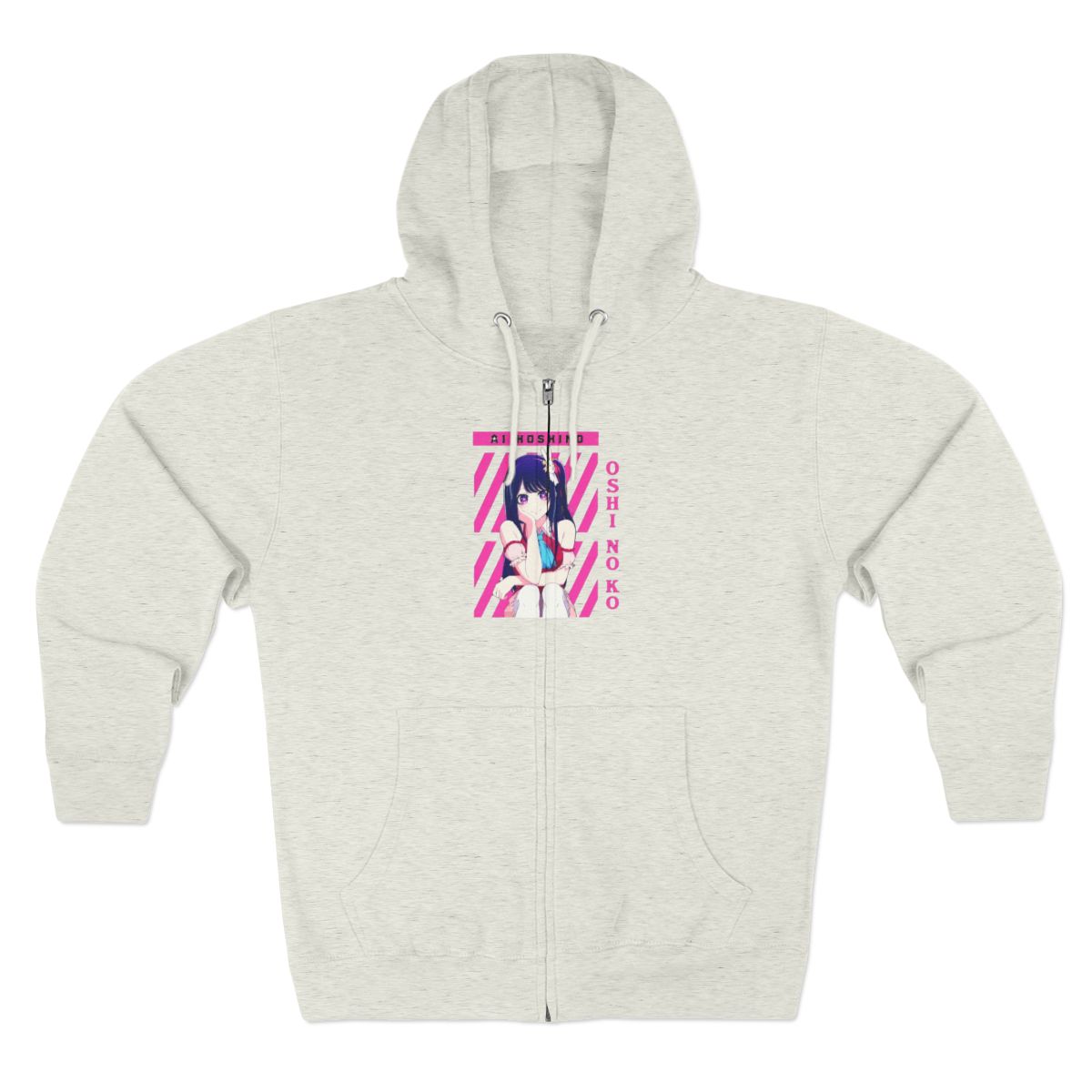 Oshi No Ko Hoodies THNCLZX Oshi No Ko Full-Zip Hoodies Anime Merch Casual Full-ZipHooded Hoodies Clothing Business Supplies - alternate angle 4, merchandise